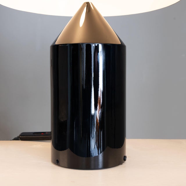 1970s Black Atollo Table Lamp by Vico Magistretti for Oluce, 1979 For Sale - Image 5 of 8