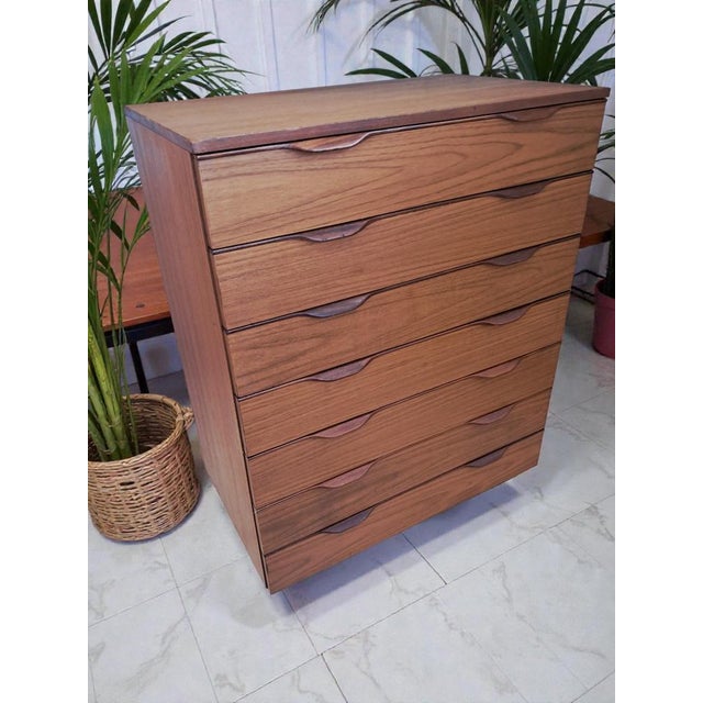 Mid-Century Tallboy Chest of Drawers in Teak, Europa, 1960s For Sale - Image 12 of 17
