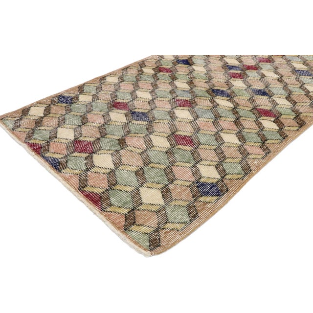 Mid-Century Modern Vintage Turkish Sivas Rug, 02'10 X 06'06 For Sale - Image 3 of 10