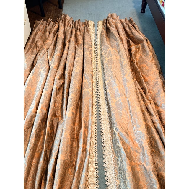 Mid 20th Century Pair of Fortuny Panels With Decorative Trim For Sale - Image 5 of 13