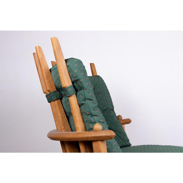 1960s Large French Lounge Chair in Oak by Guillerme et Chambron for Votre Maison, 1960s For Sale - Image 5 of 18