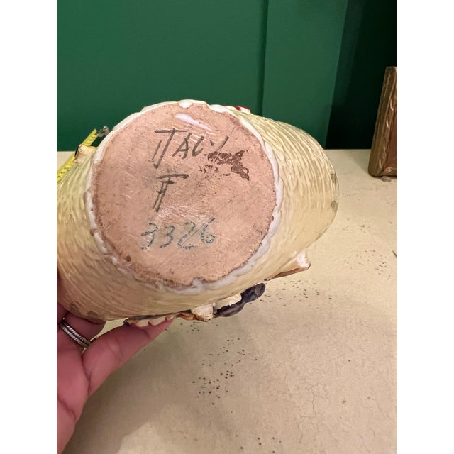 Yellow Small Italian Majolica Basket For Sale - Image 8 of 8