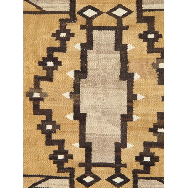 Early 20th Century C. 1920 Fine Navajo Rug 3'6" x 4'9" Antique American Southwest Geometric Weaving For Sale - Image 5 of 18