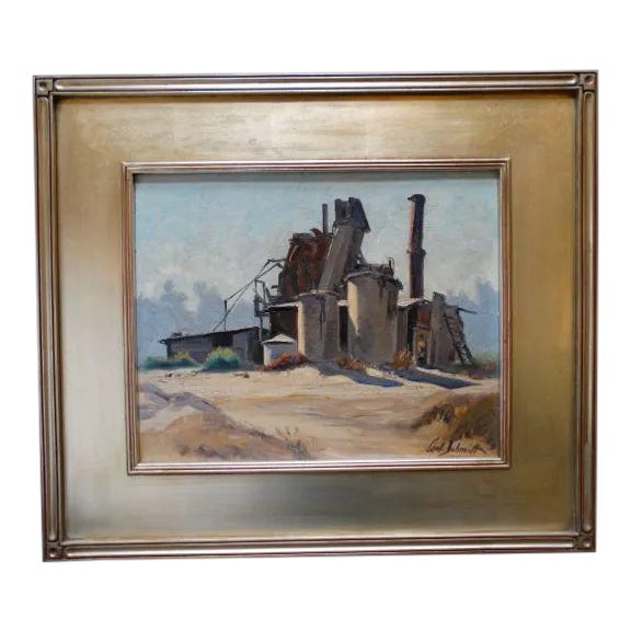 Industrial Scene Painting by Carl Schmidt For Sale