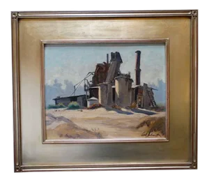 Industrial Scene Painting by Carl Schmidt
