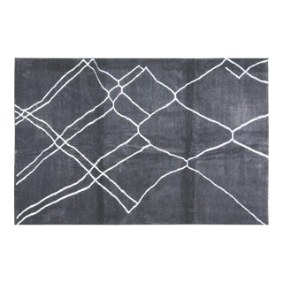 Moroccan Modern Hand Knotted Wool Rug, 6'5''x9'7'' For Sale