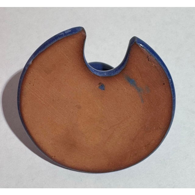 2010s Vintage Bybee Pottery Cobalt Blue Lidded Honey Pot For Sale - Image 5 of 10