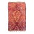 Large Vintage Beni M’Guild Moroccan Rug – Handwoven Tribal Wool Carpet in Deep Red and Saffron For Sale
