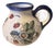 1990s W.R. Ceramika Unikat "Strawberies and Blossoms" Polish Pottery Pitcher - Signed For Sale