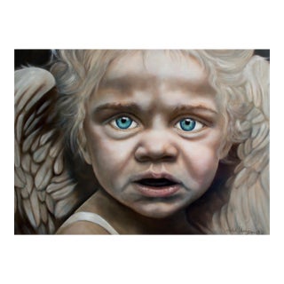 Contemporary Figurative Oil Painting “A Question of Grace” by Loki Vanguard For Sale