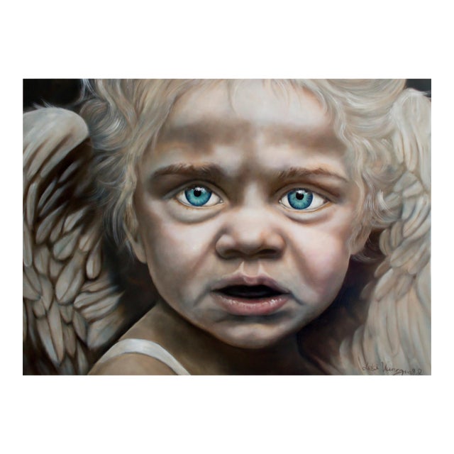 Contemporary Figurative Oil Painting “A Question of Grace” by Loki Vanguard For Sale