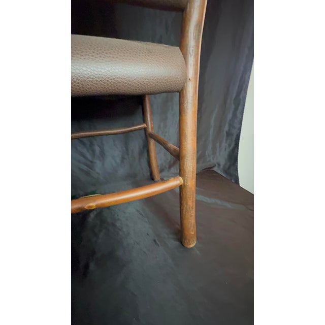 Brown Vintage Signed Old Hickory Lodge Chair, Handcrafted For Sale - Image 8 of 9