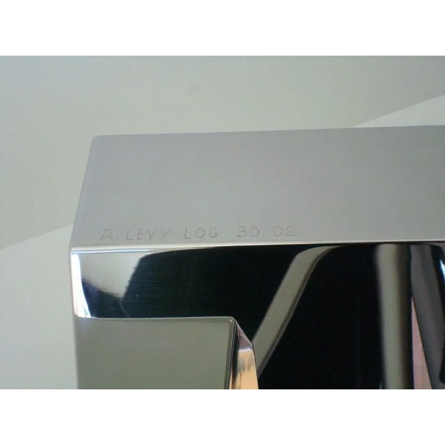 French Architect and Artist Arik Levy Polished Stainless Steel Log Sculptures For Sale - Image 4 of 5