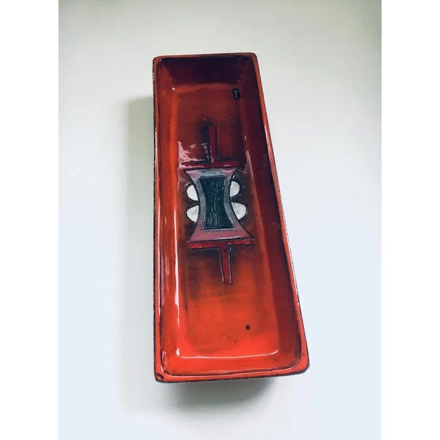 Blue Art Pottery Studio Handmade Dish by Tieberghien, Belgium, 1960s For Sale - Image 8 of 13