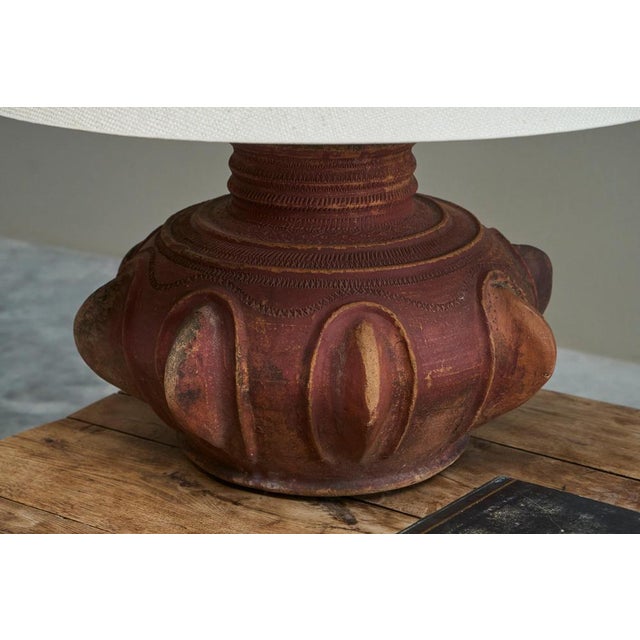 Wabi Sabi Studio Pottery Table Lamp, 1950s For Sale - Image 4 of 12