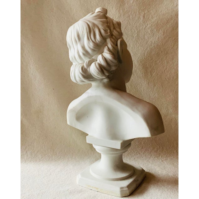 19th Century La Petite Inconnue — 19th Century French Bisque Porcelain Bust of a Child For Sale - Image 5 of 18