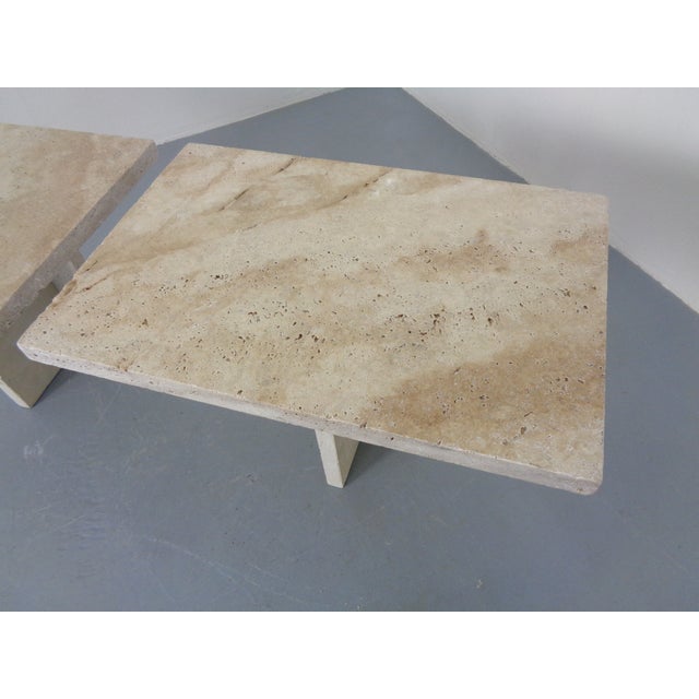 Italian Travertine Coffee Tables, 1970s, Set of 2 For Sale - Image 15 of 18
