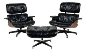 Rare Pair of Early Rosewood Eames Lounge Chairs