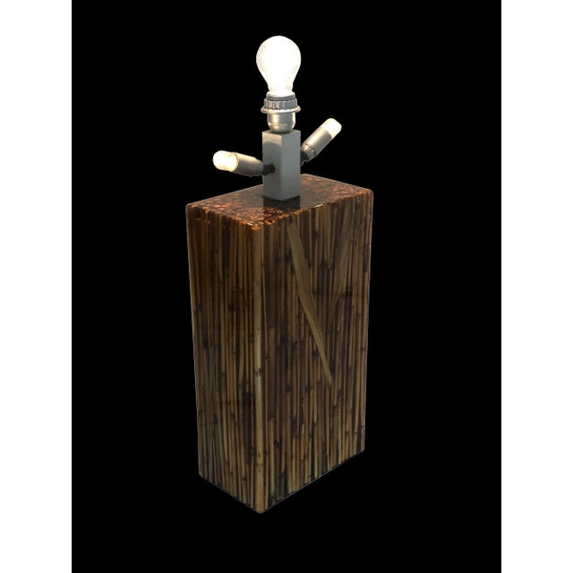 Bamboo Resin Table Lamp by Riccardo Marzi, Italy, 1970s For Sale - Image 10 of 11
