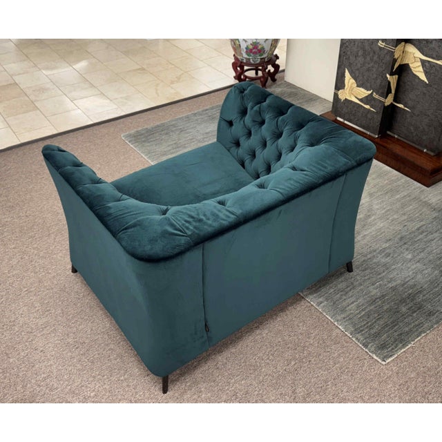 Natuzzi Natuzzi Italia La Scala Tufted Lounge Chair For Sale - Image 4 of 12