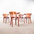 Honey Red Fan Back Dining Armchairs, 1970s, Set of 6 For Sale - Image 3 of 14
