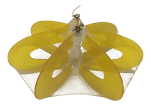 Yellow Plexiglass Pentagon Sputnik Pandent