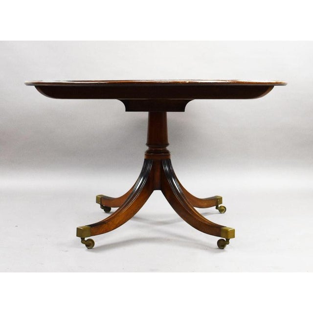 Hollywood Regency Vintage Regency Style Mahogany Dining Table, 1920 For Sale - Image 3 of 8