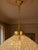 1960 French Artisan Gold Bronze Crystal Chandelier For Sale - Image 9 of 15