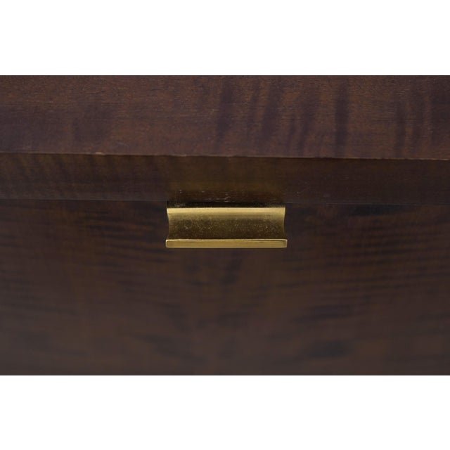 Mid Century Modern Tiger Maple Credenza Cabinet For Sale - Image 10 of 17