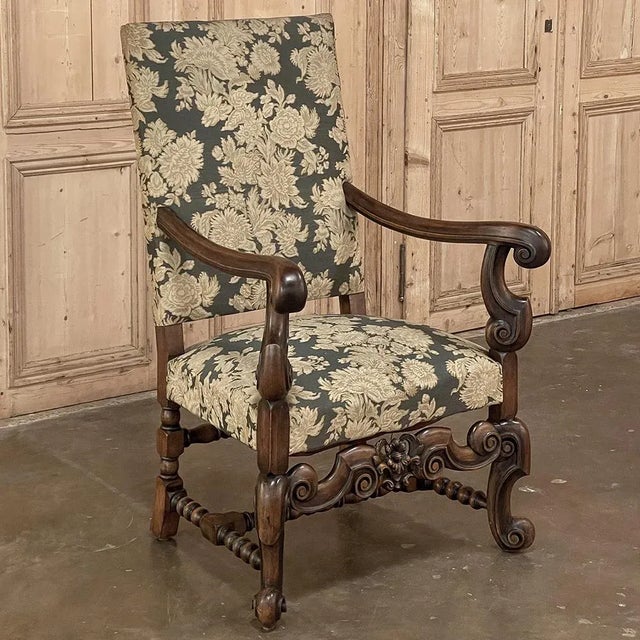Antique French Louis XIV Armchair ~ Fauteuil For Sale - Image 13 of 13