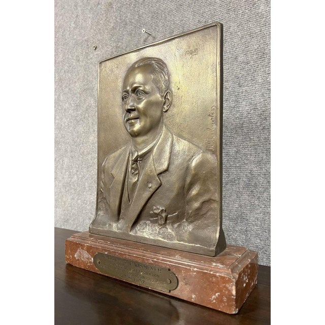 Bronze Work Depicting a Notable Figure by Jan Schoolmeester, 1890s For Sale - Image 3 of 7
