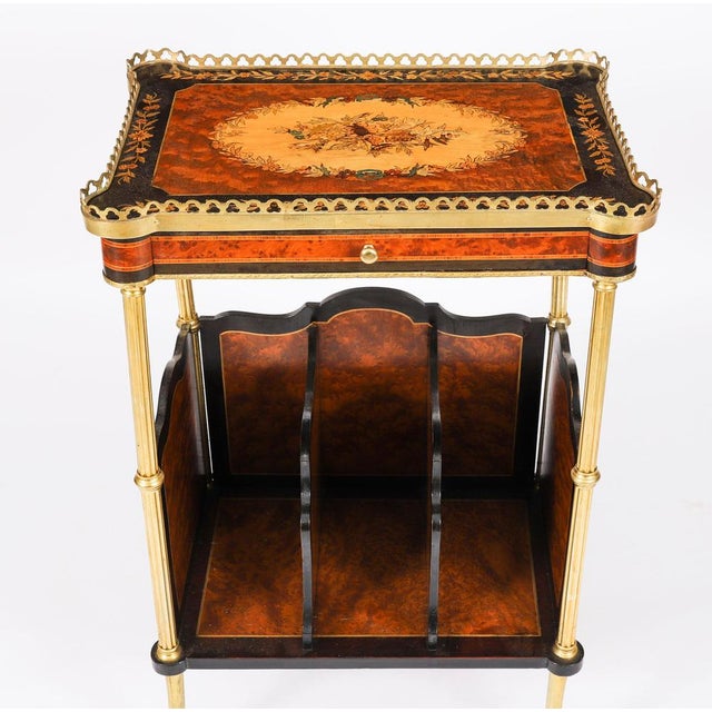 Antique French Ormolu Mounted Occasional Side Tables, 1800s, Set of 2 For Sale - Image 15 of 18