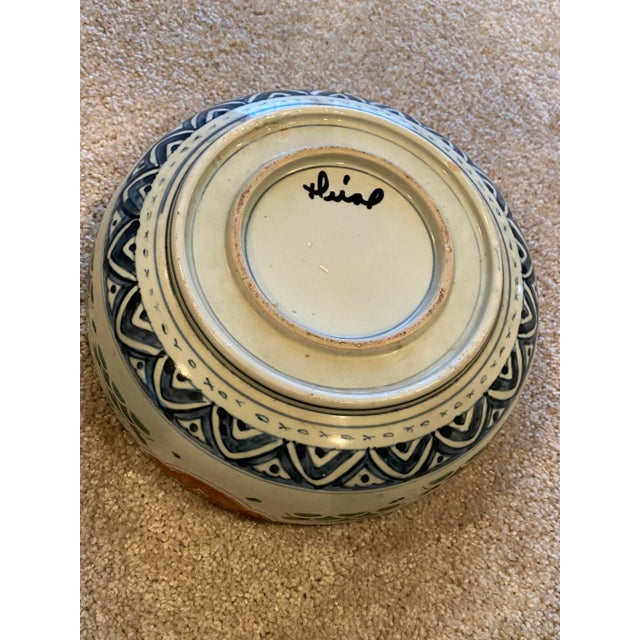 Antique Asian Handpainted Bowl For Sale - Image 4 of 11
