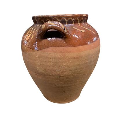 Vintage Glazed Kinik Olive Oil Jar For Sale - Image 4 of 5