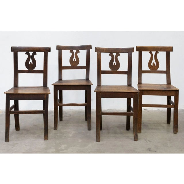 Rustic Lira Chairs in Walnut, Set of 4 For Sale - Image 10 of 10