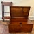 English Campaign Style Lift-Top Writing Chest on Folding Iron Stand | Mid-Century British Colonial For Sale - Image 3 of 12