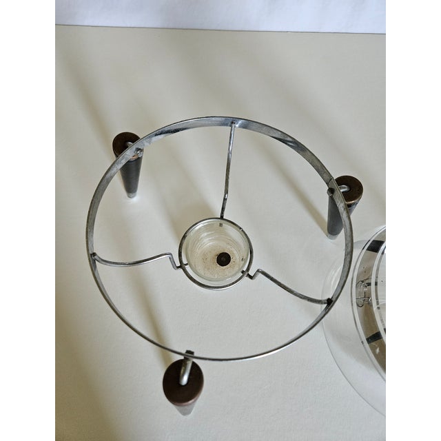 Vintage Mid Century Modern Atomic Pyrex Coffee Pot With Tripod Warming Stand For Sale - Image 6 of 6