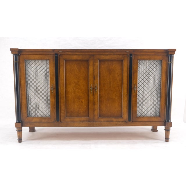 Flip Top Serving Tray Table 4 Doors Credenza Bar Server Sideboard MINT For Sale - Image 10 of 17