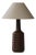 Danish Modern Ceramic Table Lamp in Brown Glaze by Desire Stentøj, Denmark, 1960s For Sale