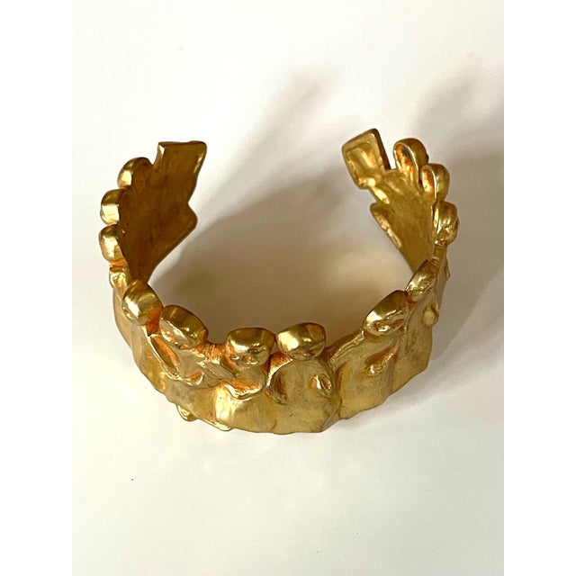 French Sculptural Bronze Bracelet 'La Manif" by Line Vautrin For Sale - Image 9 of 12