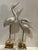 Maitland - Smith 1970s Hollywood Regency Silver Leaf Crane Sculptures on Thick Lucite Bases - A Pair For Sale - Image 4 of 12