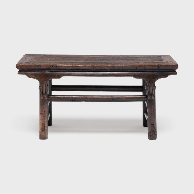 This rustic bench from China's Shanxi province follows the classic recessed-leg form, defined by its inset legs, overhung...