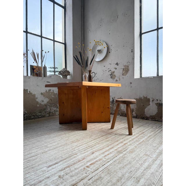 Modernist Square Pine Table, 1950s For Sale - Image 4 of 18