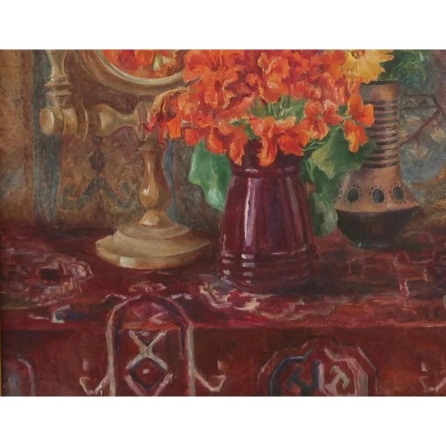 1980s Vintage Floral Oil Painting, Still Life, Soviet Ukrainian Art 53-67 For Sale - Image 5 of 6