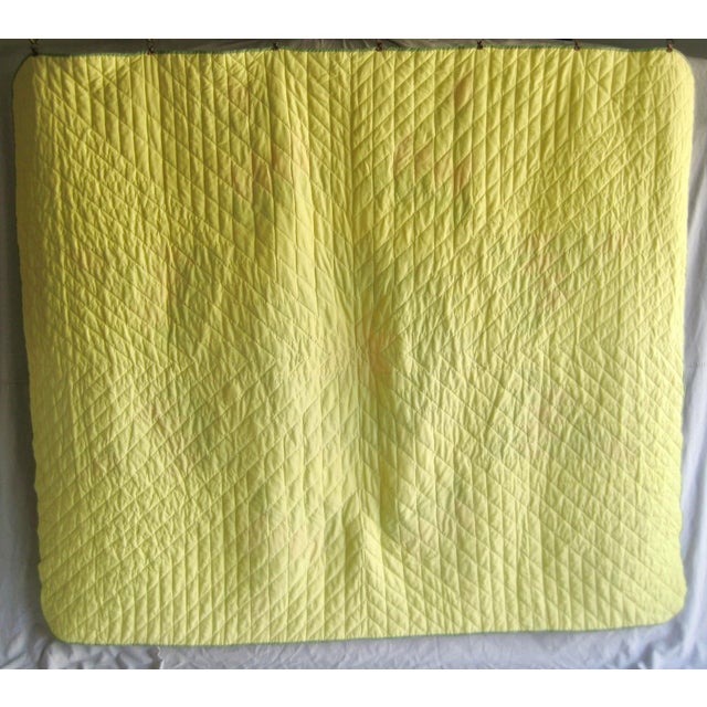 Textile Mid Century American Amish Quilt Large Patchwork Star For Sale - Image 7 of 9