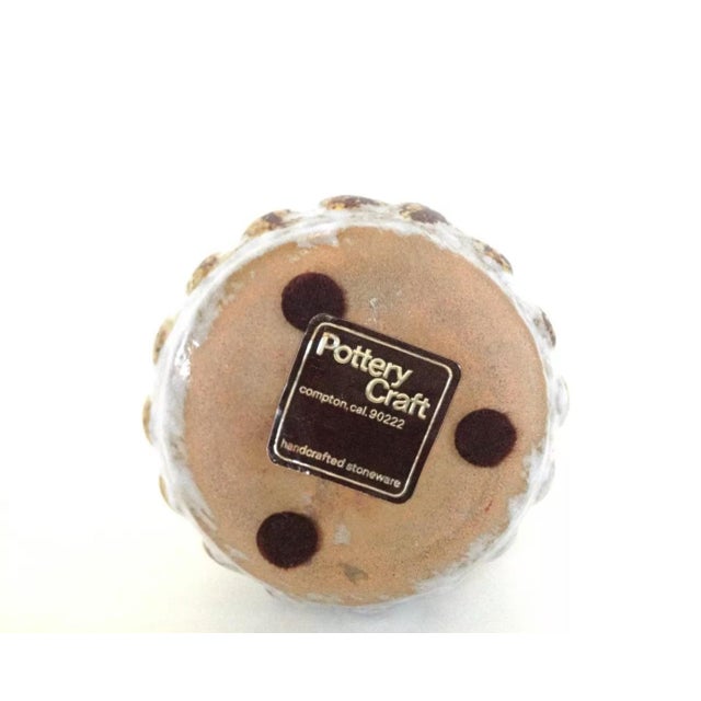 1960s Mid Century Danish Modern Pottery Craft Ceramic Vase For Sale - Image 5 of 5