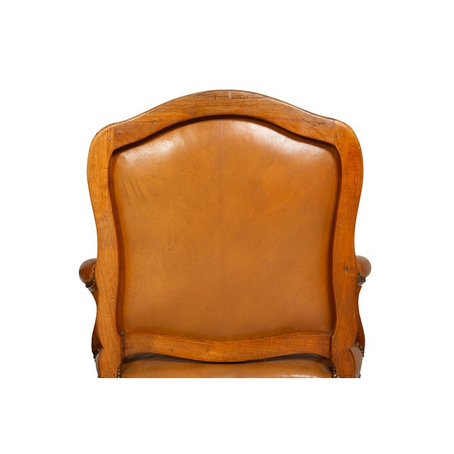 Pair of French Louis XV Carved Fauteuils Arm Chairs by Louis Cresson Ca. 1750 For Sale - Image 9 of 18