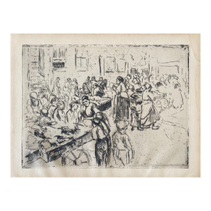 Max LiebermannGerman Impressionist Marketplace Etching, 1928