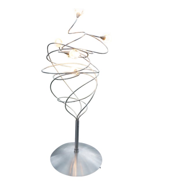 Sculptural Stainless Steel Light Object by Harco Loor, 1980s For Sale