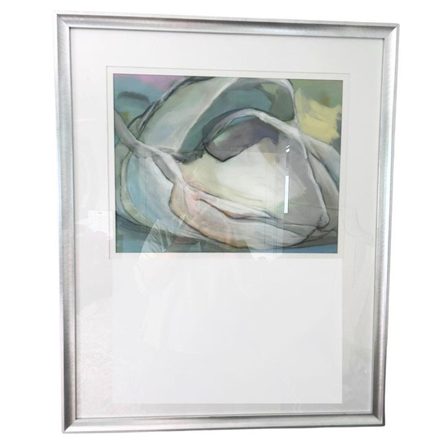 Abstract Fabulous® L "Tide Line 1 & 2" Framed, Matted Meditative Abstract Prints in Seaglass, Light Blue, Turquoise and...